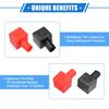 VekAuto 3 Pairs 30mm Length 7mm 0.28" Car Terminal Post Cap for Motorcycle Truck Marine PVC Red Black