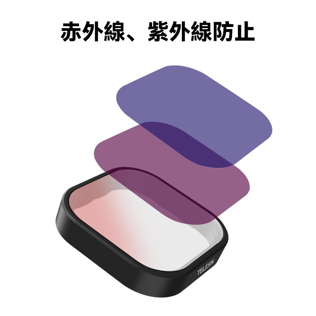 TELESIN 5 Pack Lens Filter Kit for CPL ND8 ND16 ND32 ND64 GoPro Hero Black Neutral Density and Polarizing Lens Filter Kit Lens Protector Accessories