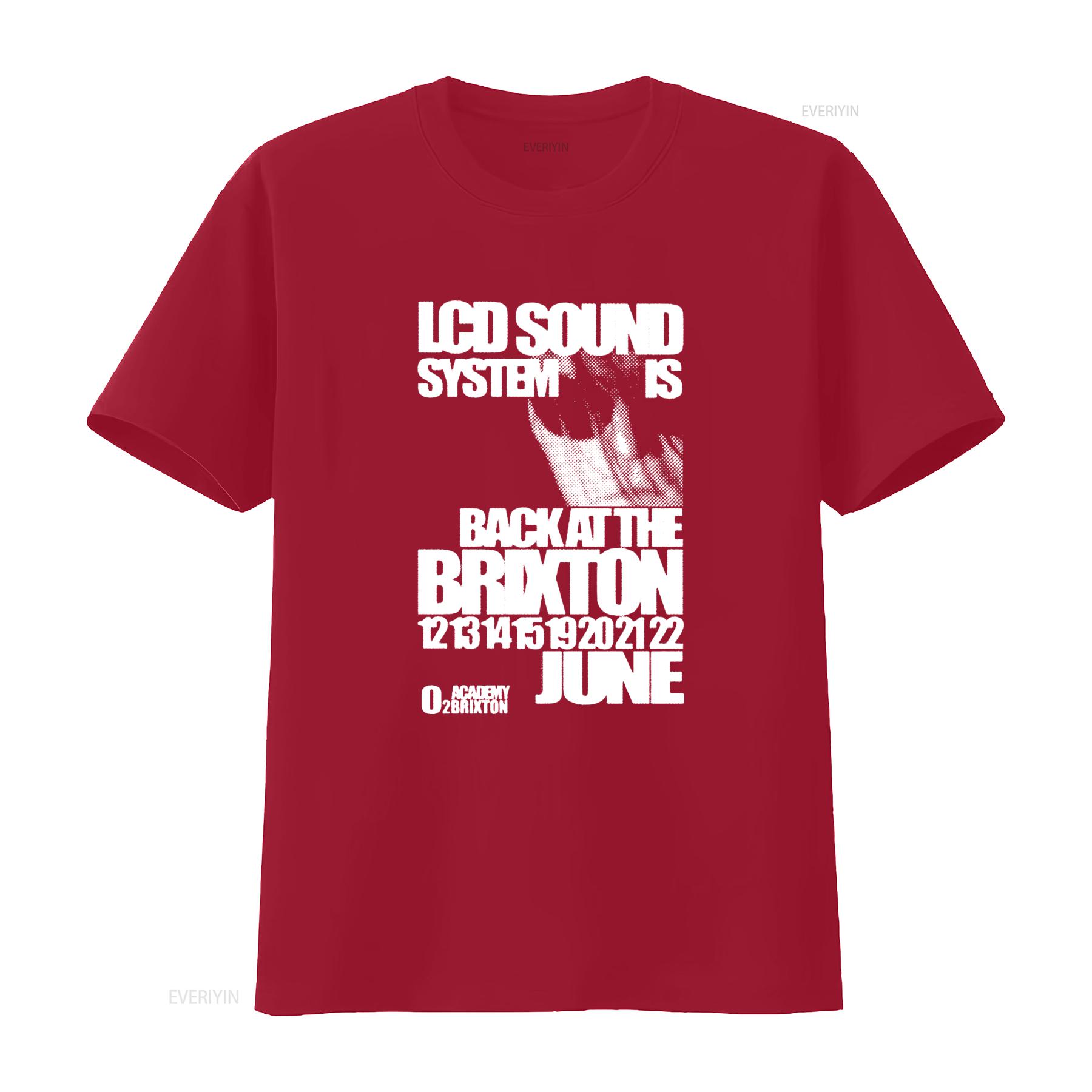 

LCD Soundsystem Band Back At The Brixton June 2025 Concert T Shirt Print Sizes S 5XL vintage Washed Casual Soft Slightly S