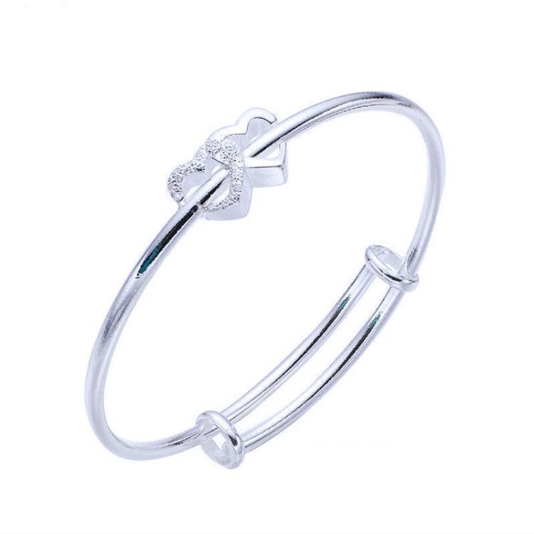 Matte Double-Heart Minimalist Sliding Bracelet for Women Unique Heart-Shaped Bracelet Perfect Gift for Best Friends Versatile Accessory
