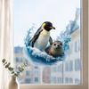 Party Decoration Supplies for Home Polar Animal Toilet Cover Decal, Penguin And Seal Seat Lid Sea Life Nursery Wall Art Sticker, Removable