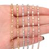 10Yards/Roll Stainless Steel Ball Beads Chain 2.4mm Oval Loose Spacer Beads Chain For Jewelry Making DIY Necklace Keychain Decor