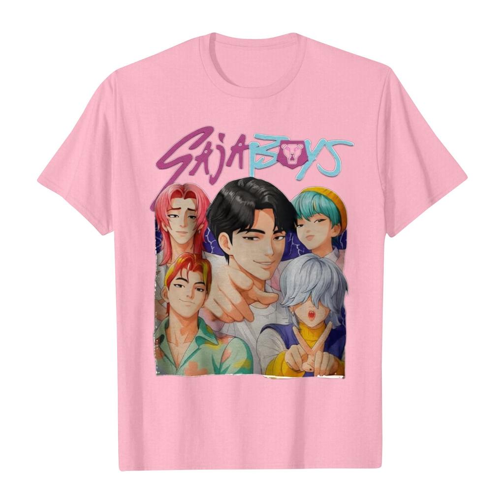 Boys And Girls Round Neck Casual Cartoon Print Short-sleeved T-shirt Tops
