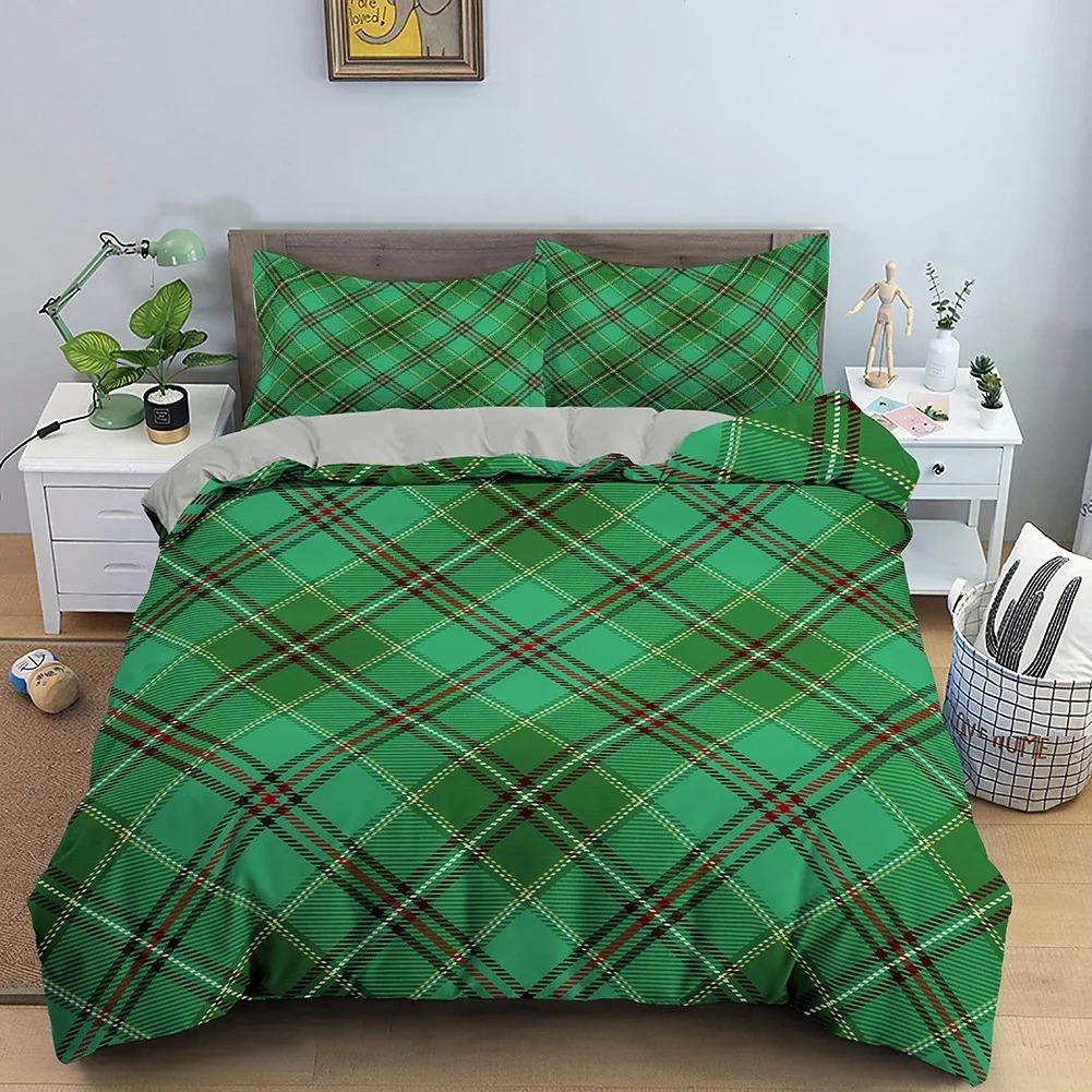 Stripe Geometric Bedding Set Breathable Duvet Cover With Pillowcase Adults Fashion Queen King Size Quilt Cover Home Textiles