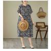 Navy Knee-length Mid-length Mom Temperament Dresses
