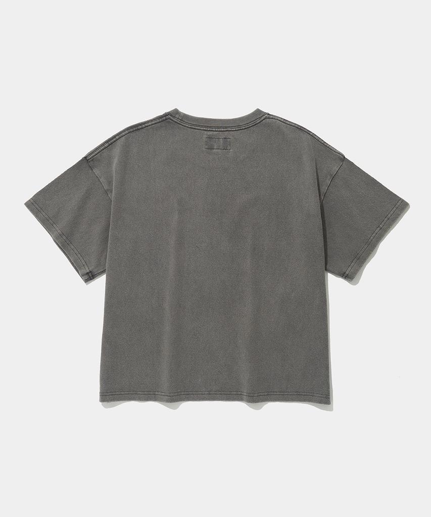 COLUMBIA UNIVERSITY Cu Campus Mineral Washed Women S/S T-Shirts_Gray