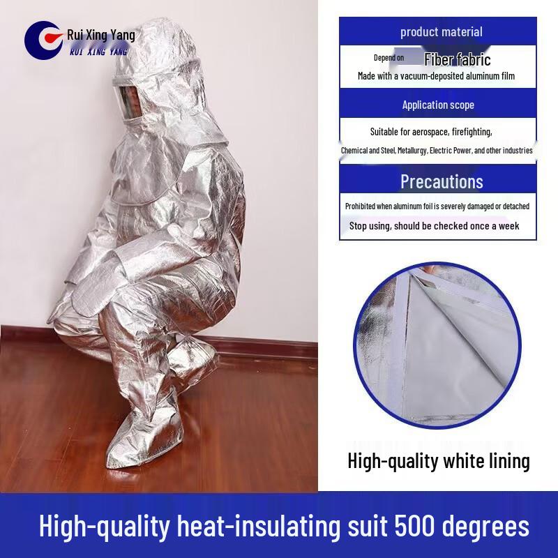 Heavy-Duty Firefighting High-Temperature Aluminum Foil Heat Insulation Suit