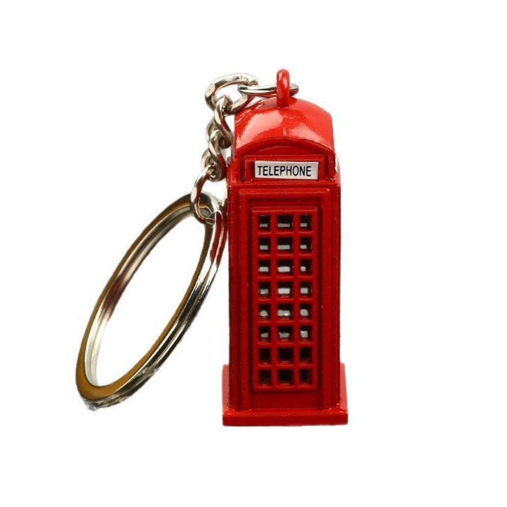 Creative Zinc Alloy England Keychain Bag Accessories Vintage Women Bag Pendant O-Shaped Buckle Backpack Charm Gift Idea