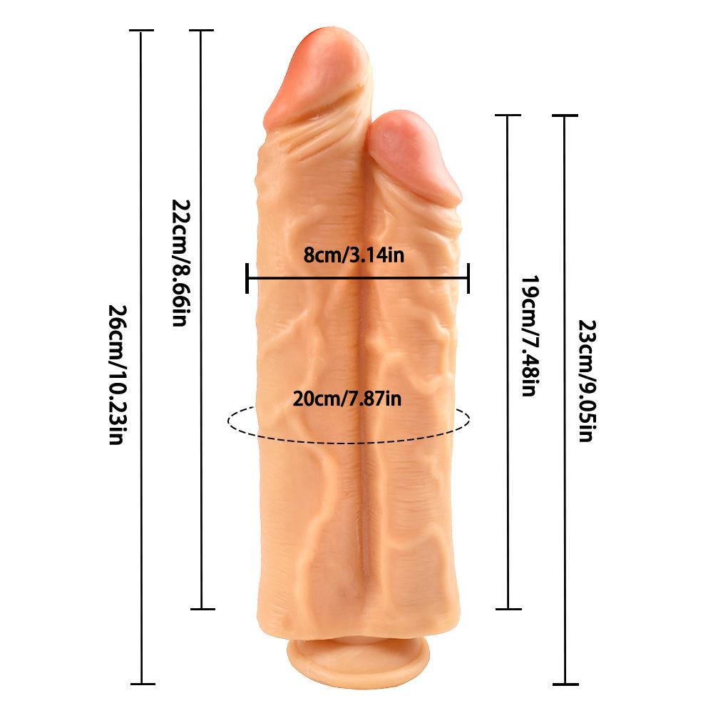RUNYU Double Dildos Penetration Vagina and Anus Double Headed Penis Sex Toys for Women Masturbation