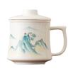 Creative new personal teacup, household tea separation office cup, Chinese style with lid, one person drinking tea cup