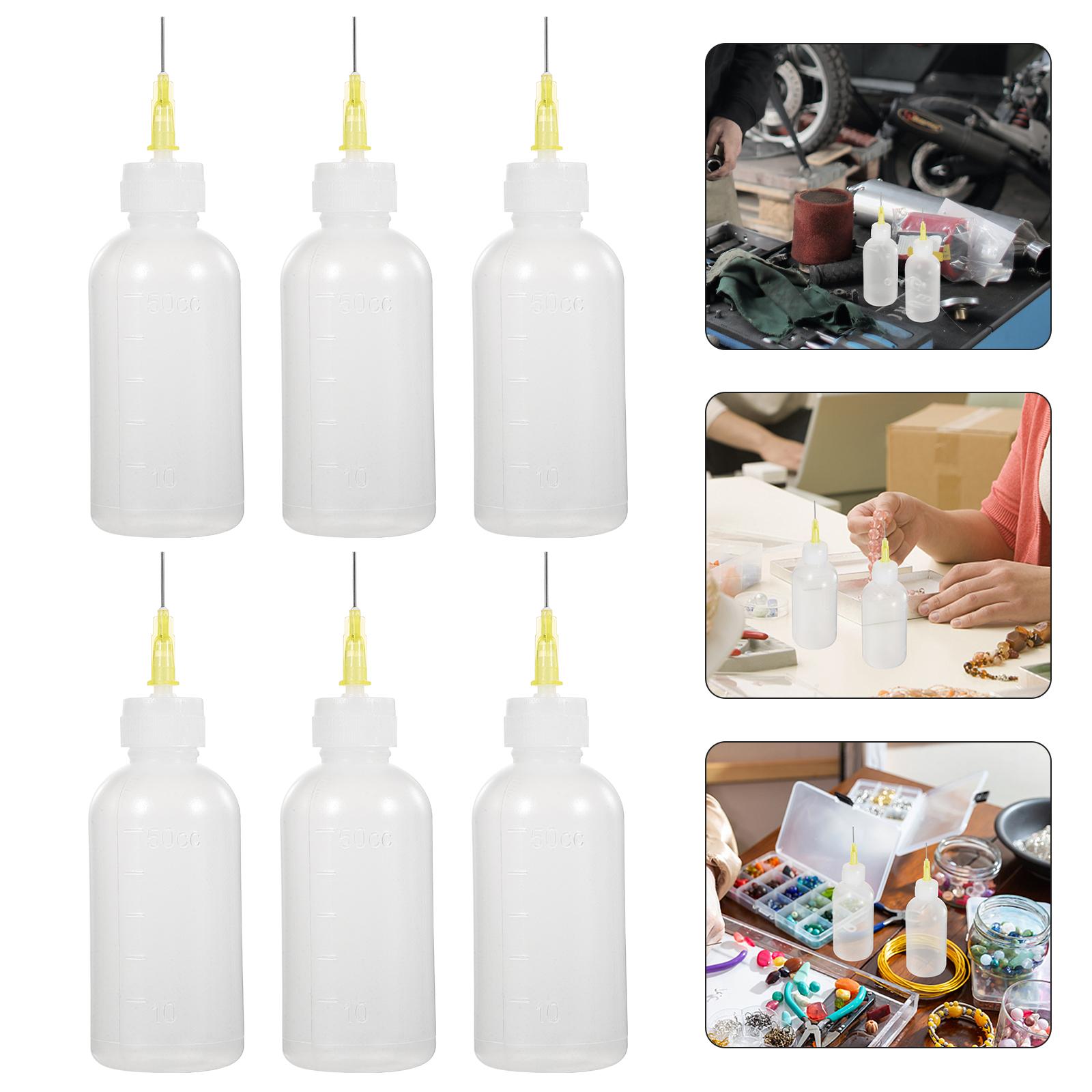 

6pcs Tip Glue Bottle Precision Tip Applicator Flux Dispenser Bottle for DIY Quilling Craft Painting