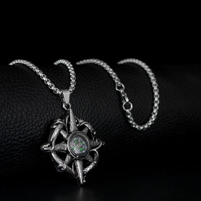 Trendy Titanium Steel Men's Dog Tag Necklace - Hip-Hop Style Pendant Chain