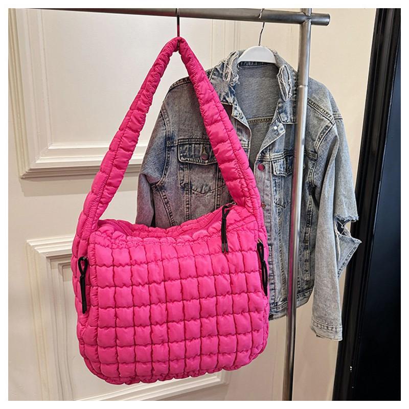 Popular Pleated Cloud Bag Fashionable One-shoulder Portable Dumpling Large Capacity Down Cotton Underarm Female