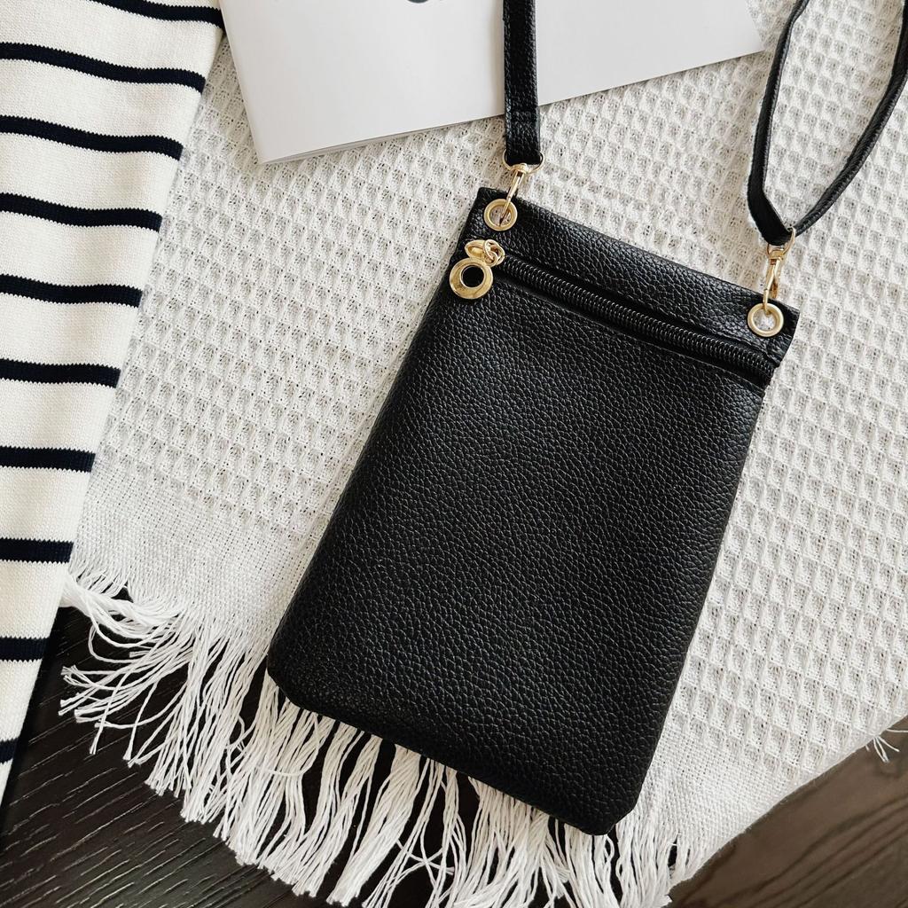 Mini Crossbody Bag PU Litchi Pattern Personalized Phone Bag Sweet Women's Convenient Shoulder Bag Purses and Handbags