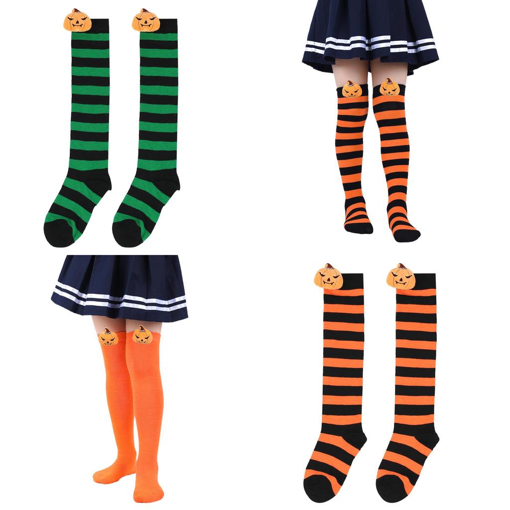Novinka Dýňový Démon Halloweenské Ponožky Pro Děti Plyšová Hračka Dlouhé Punčochy