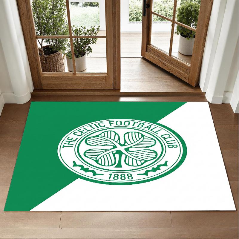 Celtic FC Design Crystal Velvet Rug Soft Decorative Mat for Bedroom Entrance
