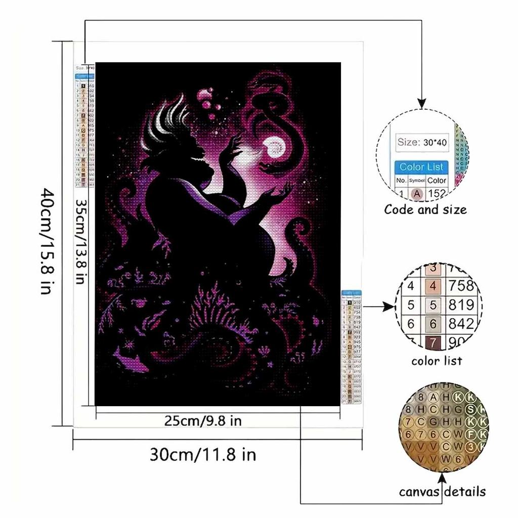 Full Round Diamond Painting Demons and Snakes Art Rhinestone Picture Mosaic DIY 5D Cross Stitch Embroidery Home Decoration