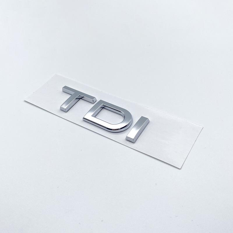 3D Chrome Glossy Black ABS TDI TFSI Car Rear Emblem Sticker for 4HGVI A1 A3 A4 A5 A6 A6L A7 A8 S3 S6 Q3 Q5 Q7 TT S RS