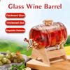Glass Whiskey Barrel with Faucet Coke Bucket Creativity Wine Decanter  Home