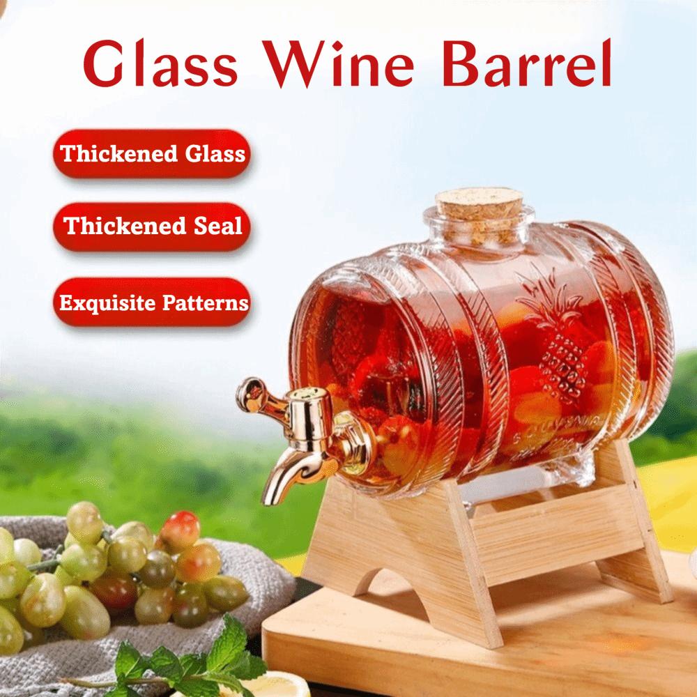 

Glass Whiskey Barrel with Faucet Coke Bucket Creativity Wine Decanter Home Without base