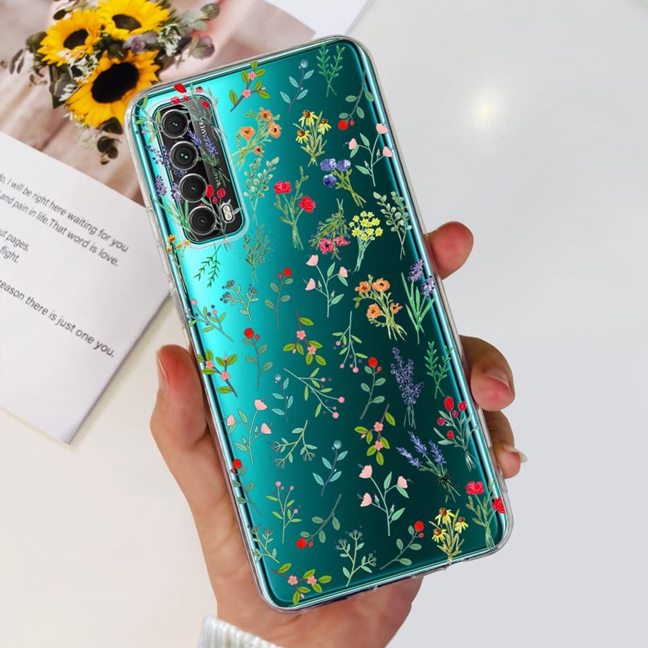 For Huawei P Smart 2021 Case PPA-LX1 PPA-LX2 New Fashion Painted Cover Soft TPU Phone Case For Huawei Y7a Psmart 2021 Coque Capa