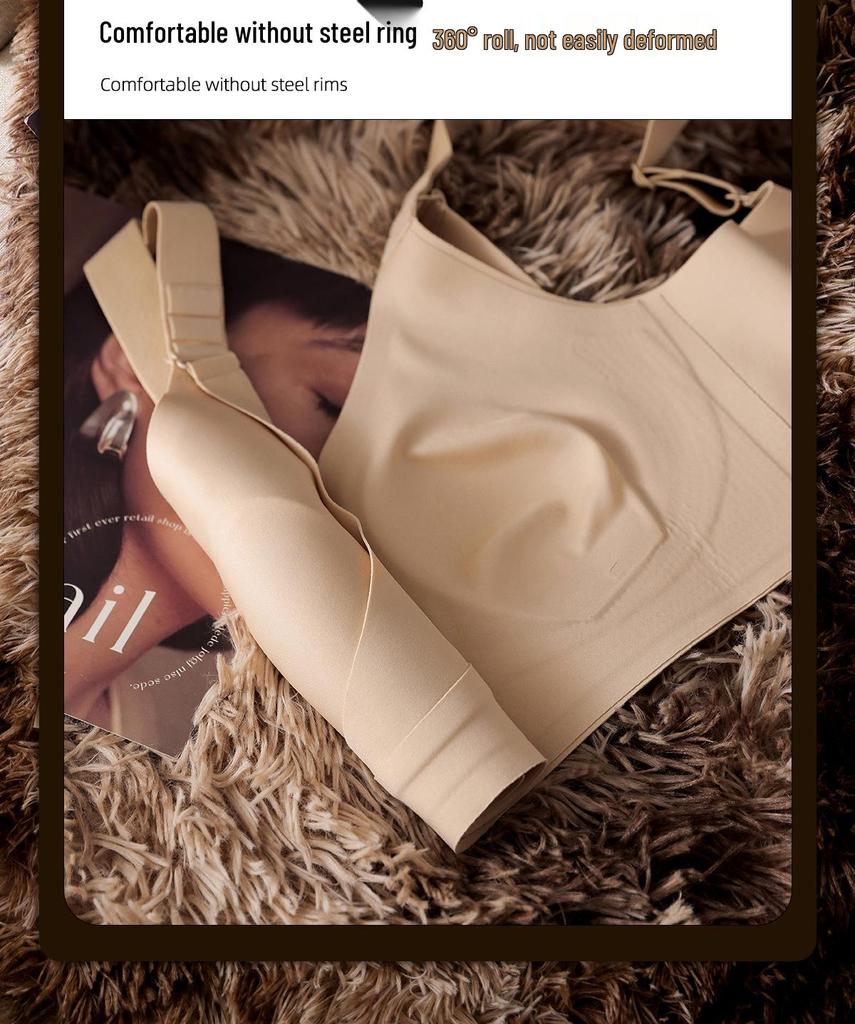 Reggiseno Modellante Senza Cuciture Taglie Forti - Anti-Caduta, Senza Ferretto, Coppe a Orecchie di Coniglio, Supporto Laterale, Minimizza l'Aspetto del Seno Abbondante