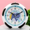 Children's Cute Cartoon Football Dual Music Alarm Clock Silent Sweep Second Snooze Night Light Teaching Clock Desk Clock