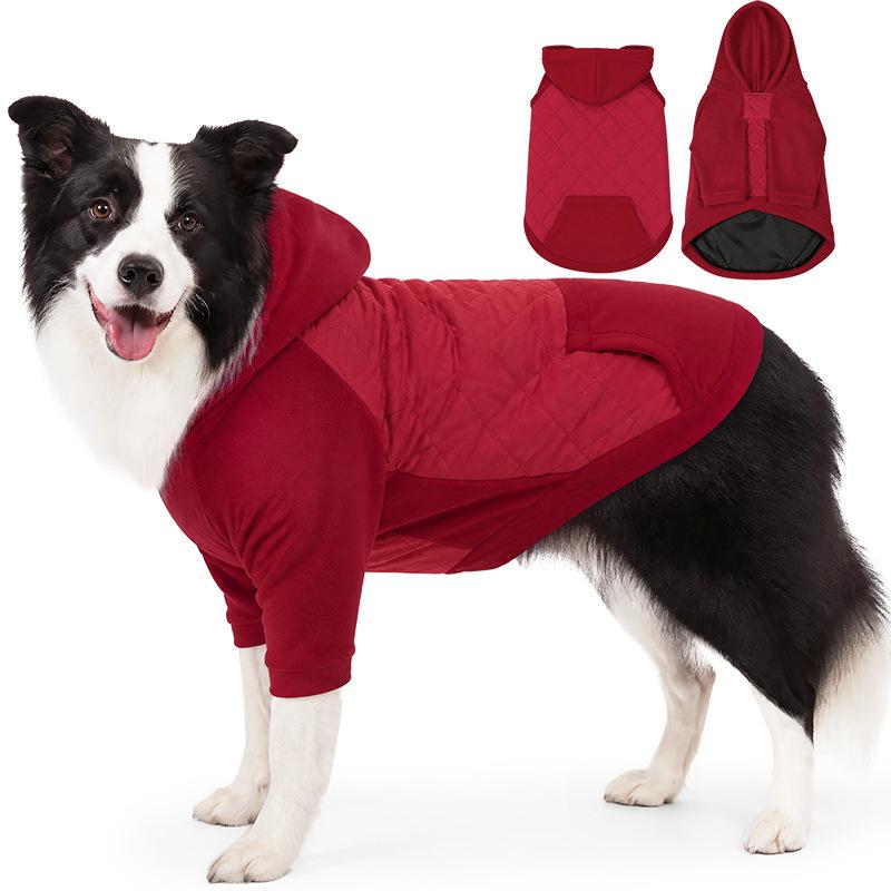 Dog Winter Coat Hooded Pullover 2-Legged Warm Cotton Jacket Windproof Cold Weather Outdoor Apparel for Medium Large Dogs 5