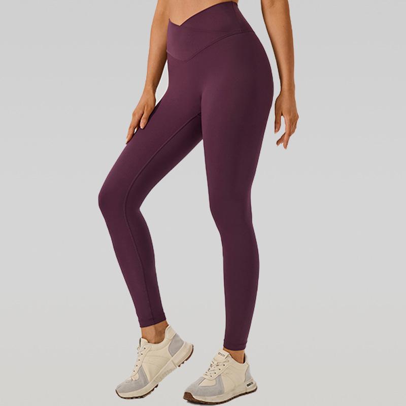 Cross-High Waist Women's Yoga Pants - Hip Lifting, Body Shaping, Pilates Fitness Leggings.