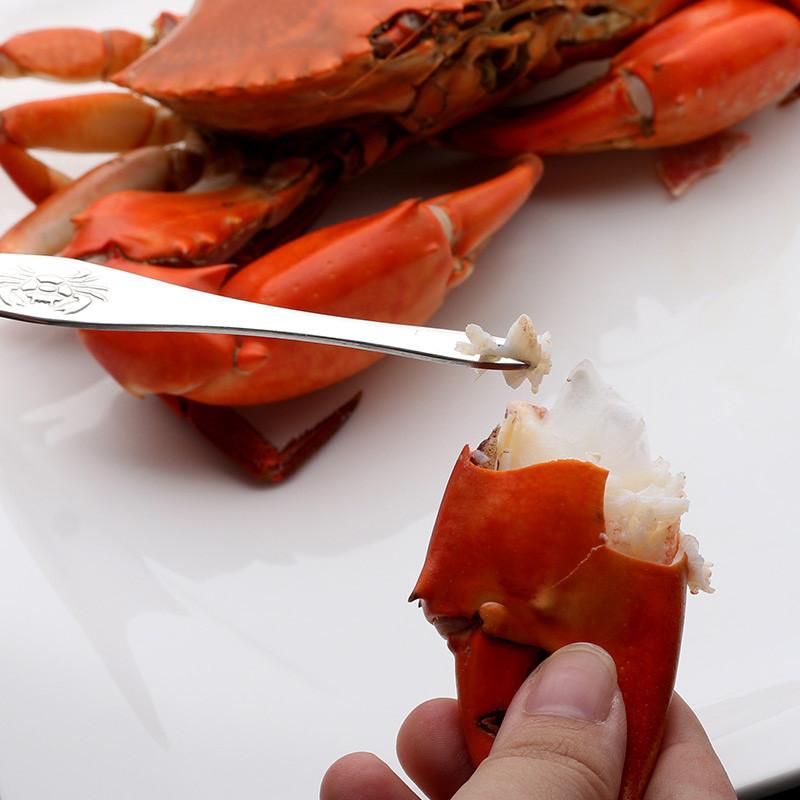 Delicate Stainless Steel Crab Forks Seafood Picks Lobster Forks Fruit Forks