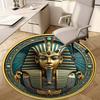 Egyptian symbolism Compass Circular Rug - Office Decorative Carpet For Living Room Bedroom Door Mat Floor Rug Computer Chair Area Rug