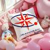 J-JEANNEAU logo Cushion Cover Pattern Printed Pillowcase for Living Room Sofa Cushion Cover & Bedroom Decor