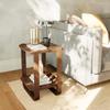 Umbra BELLWOOD Wooden Side Table in Aged 42cm Wide x 38cm Deep x 53cm High Two-Tier Walnut, (Product Code 21017426746)