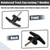 Universal Pickup Truck Camper Cap Locking T-Handles Black with 2 Keys Pack of 1 | 3 Months