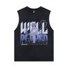 European And American High Street Retro Washed Old Rock Sweat Vest Couple Casual Direct Injection Printing Sleeveless T-Shirt Men