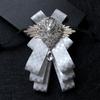 New Polyester Bowtie British Style Diamond Collar Flower Casual Neck Decoration Men
