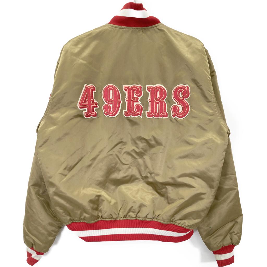 STARTER 90's USA Made NFL 49ers Stadium Jacket Jacket L Red X brownUsed