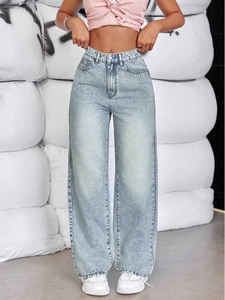 Women's Summer Wide-Leg Floor-Length Jeans - Trendy Loose Fit