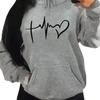 Faith Hope Love Letter Graphic Women Hoody Street Casual Loose Sweatshirt Autumn Fleece Hooded Hip Hop O-Neck Clothing Female