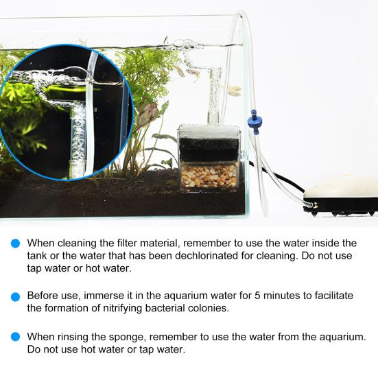 Aquarium Corner Filter Fish Tank Air Driven Sponge Filter Bio Filtration Corner Filter with Multi Kinds of Filter Media for Fry Shrimp Nano Fish Tank