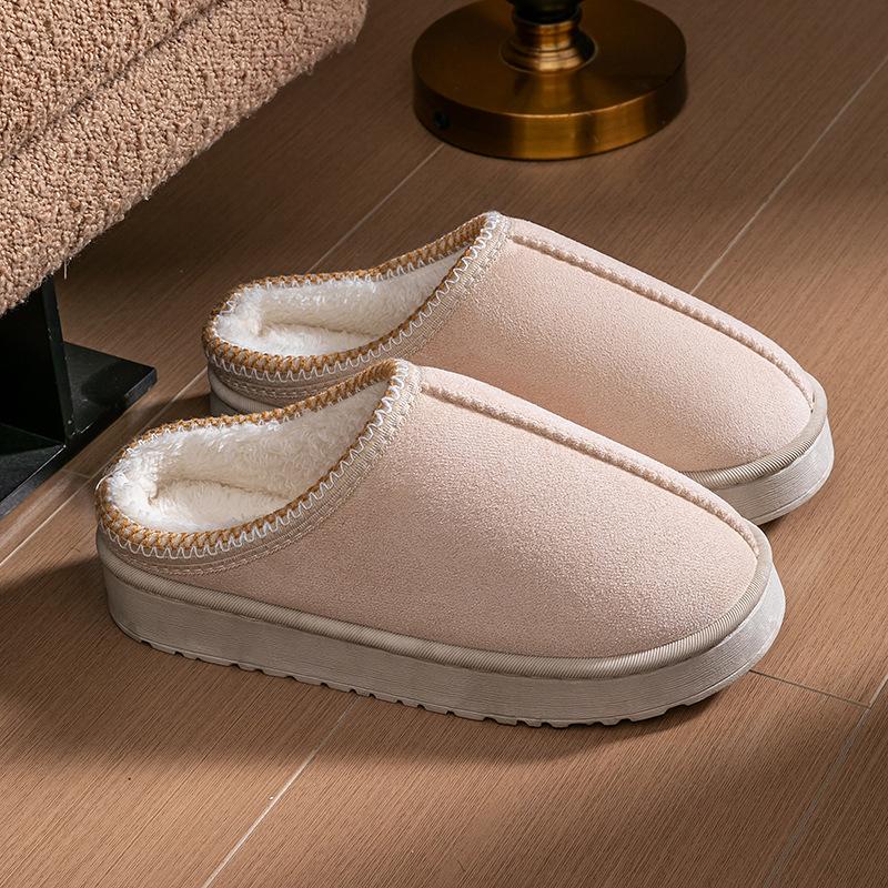 Cotton slippers winter indoor wear-resistant soft bottom warm home couple home autumn and winter new cotton slippers