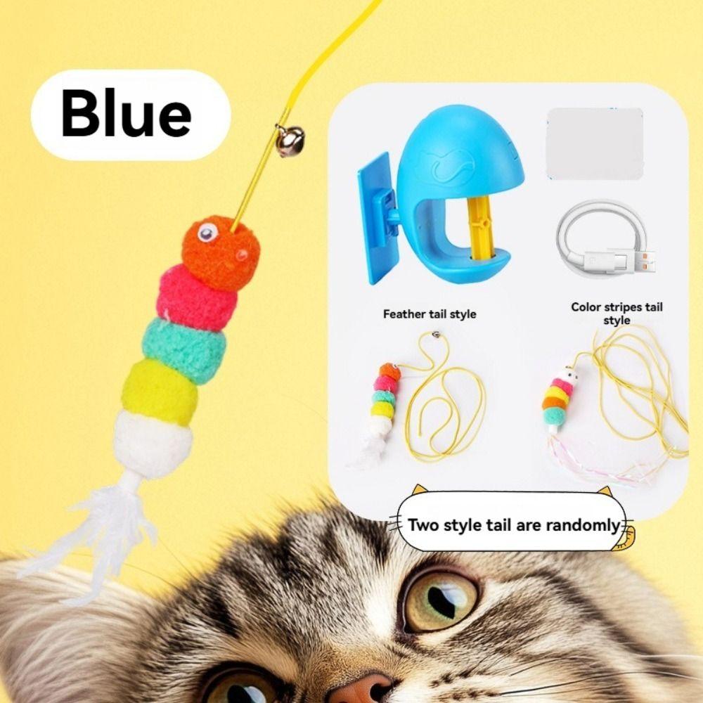 Creative Electric Door Hanging Toy Automatic Lifting Funny Elastic Rope Pet Toy Pet Self Play Rechargeable
