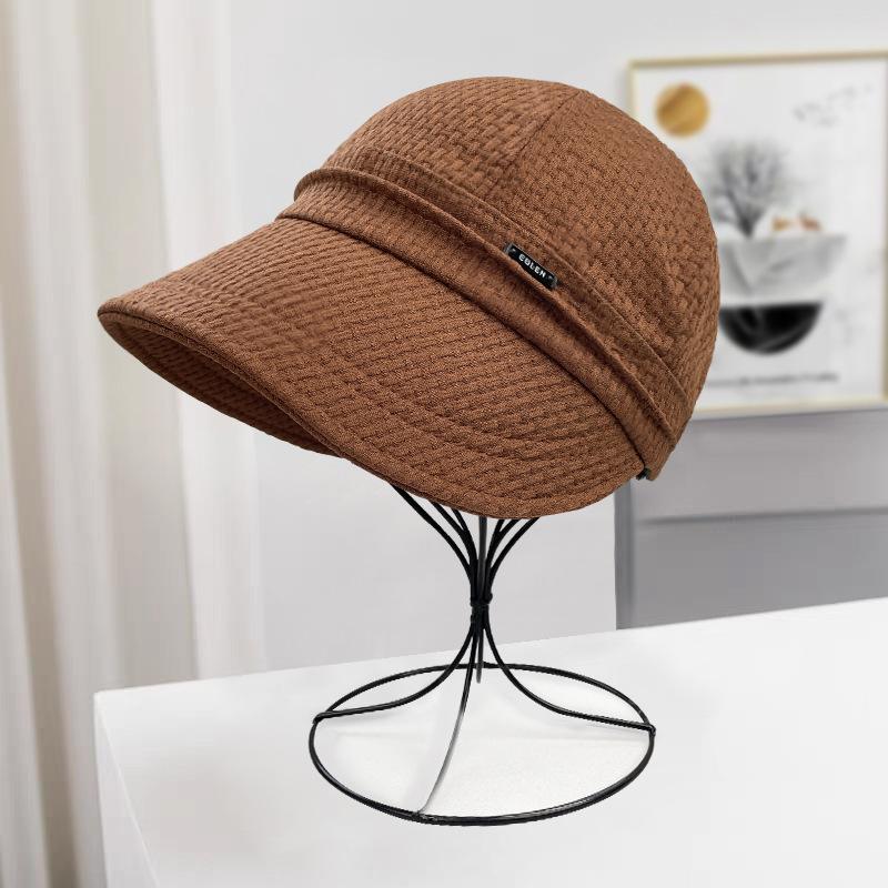

Шляпа с утиным язычком женская солнцезащитная шляпа-ведро вафельная шляпа для маленьких прогулок повседневная универсальная шляпа для верховой езды Adjustable (55-60CM)