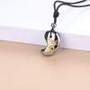 Koai Terahertz Ore Dragon Carved Magatama Necklace, Adjustable Length, for Men and Women