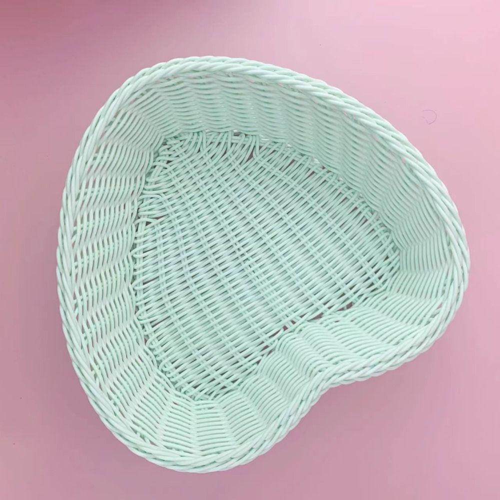 Pink Sweet Color Basket Plastic Fruit Storage Basket Durable Sundries Organizer  Debris