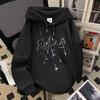 Oversized Cotton-Blend Graphic Tee Men Women - Streetwear Style Loose Fit Long Sleeve Hoodie With 3D Pouch Pocket