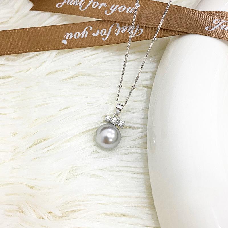 Light Luxury Diamonds Cross Pearl Necklace for Women with High Luxury and Small Design Sense Collar Chain