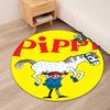 Tapis Rond Imprimé Pippi Longues-Bottes Tapis de Chaise Tapis de Zone Paillassons d'Entrée, pour Chaise de Bureau Salon Chambre à Coucher Pièce Cuisine.