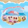 TOP TOY Disney Mickey Family Summer Water Play Plush Series 1 Piece Gacha Blind Box Figure Plastic Model Premium Minnie Stitch Winnie Pooh Character