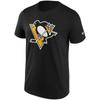 NHL Tričko Pittsburgh Penguins Primární logo Grafika Černá Hokejové Unisex Tričko